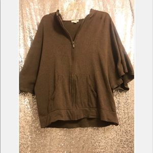 CASLON Brown Dolman ZIP Up Sweater S/M
